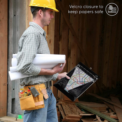 Waterproof Clipboard A4 Size (33.6 x 25.6 cm) Durable PVC Cover for Outdoor Use - Protects Documents from Rain, Snow, & Dust