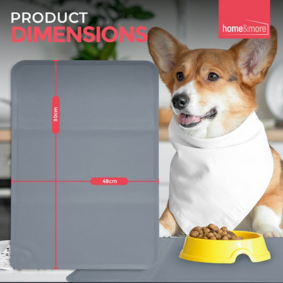 Waterproof Dog and Cat Food Mat 48x30cm Silicone Dog Food Mats for Floors Dog Bowl Mats Non Slip