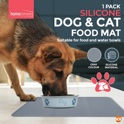 Waterproof Dog and Cat Food Mat 48x30cm Silicone Dog Food Mats for Floors Dog Bowl Mats Non Slip DIY at B Q