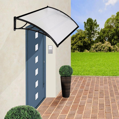Waterproof Front Door Canopy Outdoor Awning Window Garden Canopy Patio Porch Awning Rain Shelter Cover W 270 cm