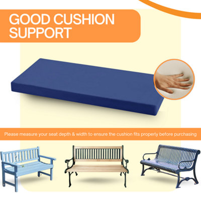 Waterproof Garden Bench Cushion Green 4 Seater Outdoor Patio Seat Pad