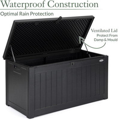 Christow Waterproof Garden Storage Box With Lockable