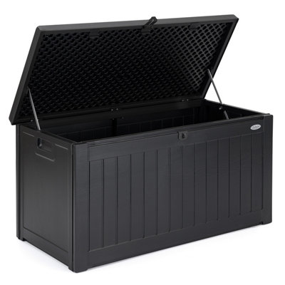 Waterproof Garden Box Plastic Outdoor Storage Utility Chest 190L Christow