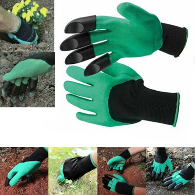 Waterproof Garden Gloves with 4 ABS Claws, Cut-Resistant, Breathable Hand Protection