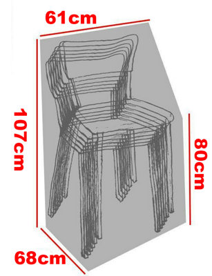 Waterproof Garden Stacking Chair Cover Outdoor Heavy Duty for Wood/Metal/Plastic