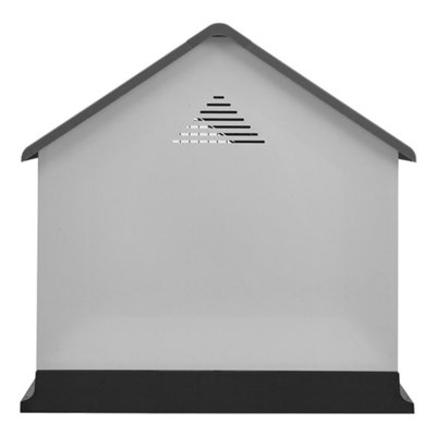 Waterproof Grey Housetop Plastic Large Dog House Dog Kennel Dog Crate with Lock Door 980x960x950cm - 5