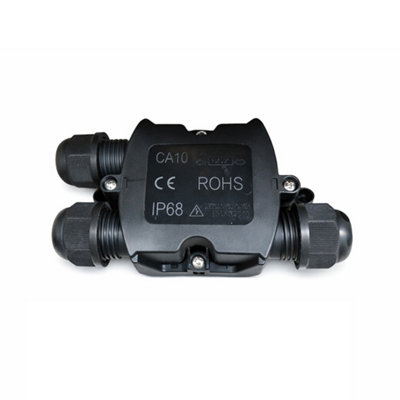 IP68 Waterproof 3-Core Electrical Connector – 2-Pack, 9A/250V, Nylon PA66, Outdoor Junction Box Cable Connector