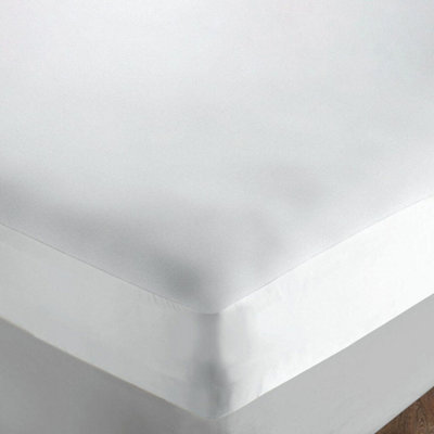 Waterproof Knitted Jersey PU Mattress Protector - Anti-Allergenic Soft Polyester Bed Cover Topper - Size Super King, 180 x 200cm