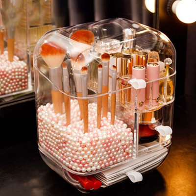 Waterproof Makeup Organizer with Drawers Fits Makeup Brushes Perfume Lipsticks Price Comparisons | Compare The Build