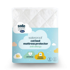 Waterproof Mattress Protector Silentnight Cot Sheet Fitted Anti Allergy Cover
