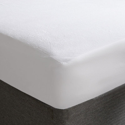 Waterproof Mattress Protector Terry Fleece Topper Soft Fitted Sheet, Double