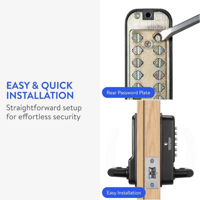 Waterproof Mechanical Single Button Latch Lock with Password No Power ...