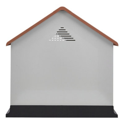 Waterproof Orange Housetop  Plastic Large Dog House Dog Kennel with Door 98x96x95cm - 4