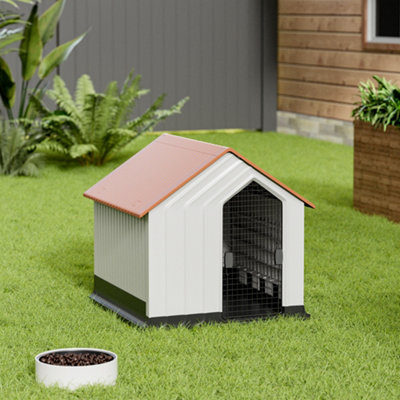 Waterproof Orange Housetop Plastic Small Dog House Dog Kennel Dog Crate ...