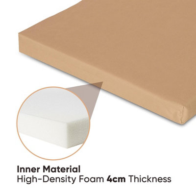 Waterproof Outdoor Fabrics Chairpad 40 x 40 x 4CM - BEIGE