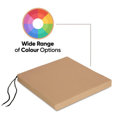 Waterproof Outdoor Fabrics Chairpad 40 x 40 x 4CM - BEIGE - 4
