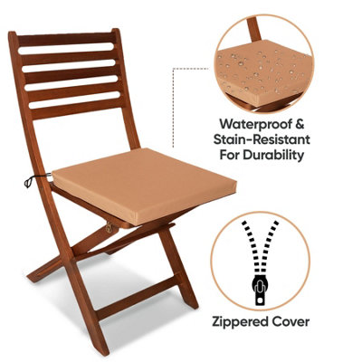 Waterproof Outdoor Fabrics Chairpad 40 x 40 x 4CM - BEIGE - 6