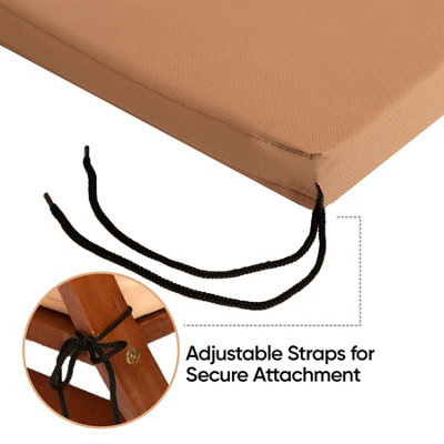 Waterproof Outdoor Fabrics Chairpad 40 x 40 x 4CM - BEIGE - 8
