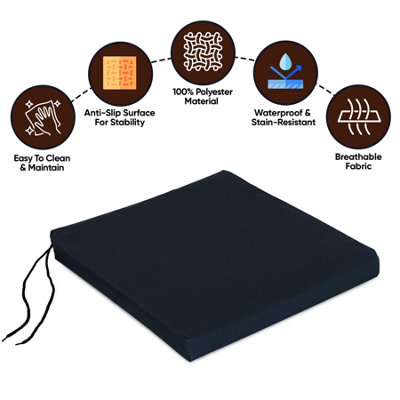 Waterproof Outdoor Fabrics Chairpad 40 x 40 x 4CM - BLACK