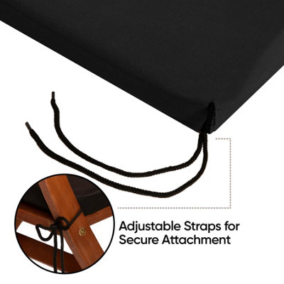 Waterproof Outdoor Fabrics Chairpad 40 x 40 x 4CM - BLACK - 8