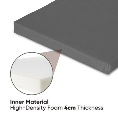 Waterproof Outdoor Fabrics Chairpad 40 x 40 x 4CM - DARK GREY - 4