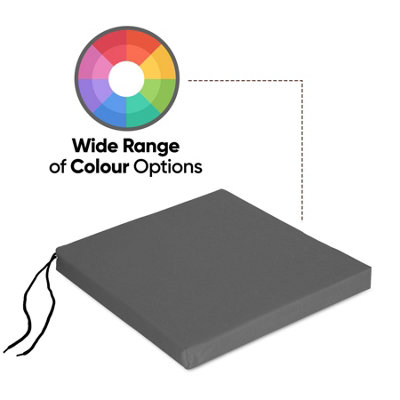 Waterproof Outdoor Fabrics Chairpad 40 x 40 x 4CM - DARK GREY - 5