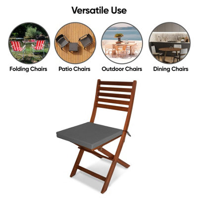 Waterproof Outdoor Fabrics Chairpad 40 x 40 x 4CM - DARK GREY - 6