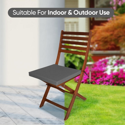 Waterproof Outdoor Fabrics Chairpad 40 x 40 x 4CM - DARK GREY - 9