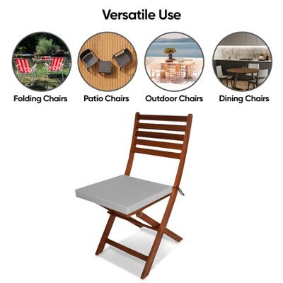 Waterproof Outdoor Fabrics Chairpad 40 x 40 x 4CM - SILVER - 9