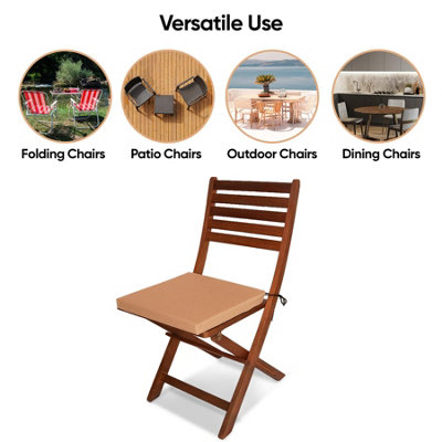 Waterproof Outdoor Fabrics Chairpad 50 x 44 x 4CM - BEIGE - 5