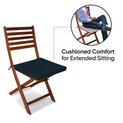 Waterproof Outdoor Fabrics Chairpad 50 x 44 x 4CM - DARK BLUE - 6
