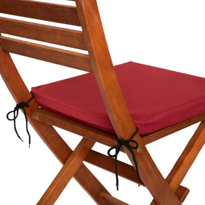 Waterproof Outdoor Fabrics Chairpad 50 x 44 x 4CM - DARK RED