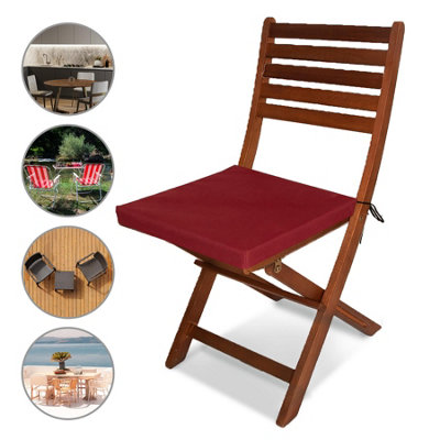 Waterproof Outdoor Fabrics Chairpad 50 x 44 x 4CM - DARK RED - 3