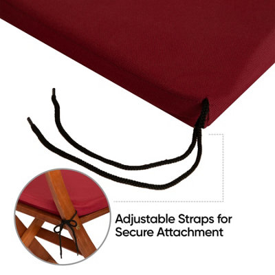 Waterproof Outdoor Fabrics Chairpad 50 x 44 x 4CM - DARK RED - 5