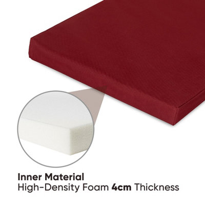 Waterproof Outdoor Fabrics Chairpad 50 x 44 x 4CM - DARK RED - 6