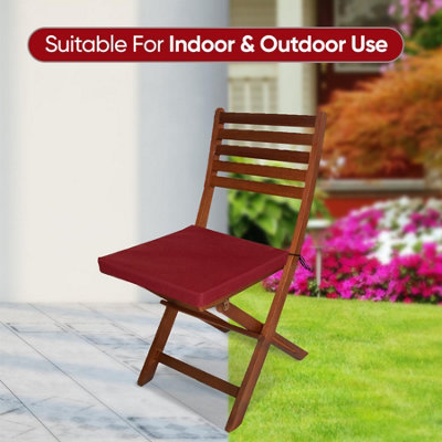 Waterproof Outdoor Fabrics Chairpad 50 x 44 x 4CM - DARK RED - 8
