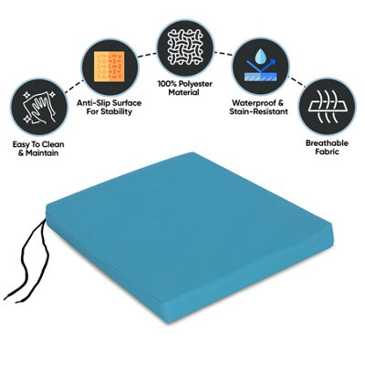 Waterproof Outdoor Fabrics Chairpad 50 x 44 x 4CM - OCEAN BLUE - 3