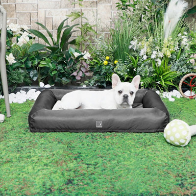 Waterproof Pet Bed with Cooling Gel Memory Foam Dor or Cat Temperature Regulated Crate Mattress Small
