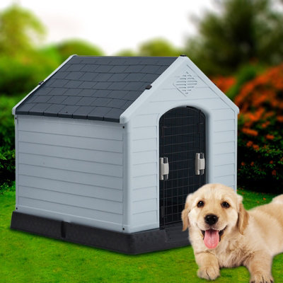 Waterproof Pet Cage Dog House Dog Kennel Dog Crate with Air Vents and Lock Door 750x760x820cm DIY at B Q