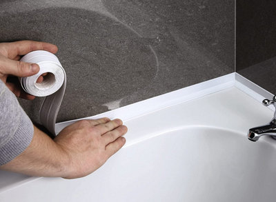 Bathroom Shower Sink Bath Sealing Strip Tape White Pvc Self - Temu