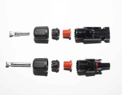 Waterproof Solar Panel Connection Plugs MC4 Pair, Pack of 5