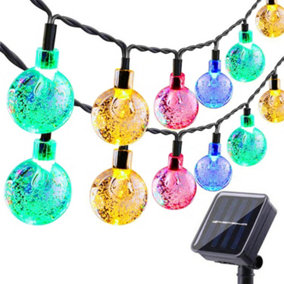 Waterproof Solar Powered Ball Fairy String Light in Multicoloured 12 Meters 100 LED
