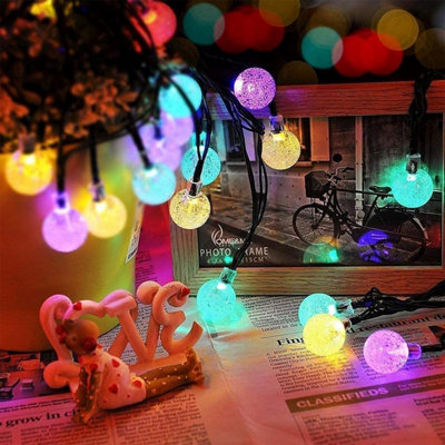 Waterproof Solar Powered Ball Fairy String Light in Multicoloured 12 ...