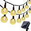 Waterproof Solar Powered Ball Fairy String Light in Warm White 12 Meters 100 LED