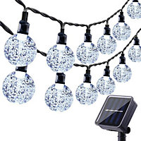 Waterproof Solar Powered Ball Fairy String Light in White 5 Meters 20 LED