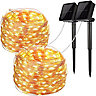 Waterproof Solar Powered Fairy String Light in Warm White 20 Meters 200 LED