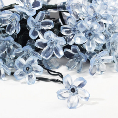 Waterproof Solar Powered Flower Fairy String Light in Warm White 7 Meters 50 LED
