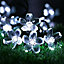Waterproof Solar Powered Flower Fairy String Light in White 7 Meters 50 LED