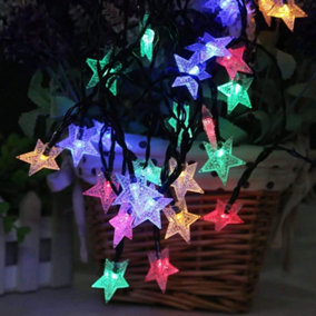 Waterproof Solar Powered Star Fairy String Light in Multicoloured 20 Meters 120 LED