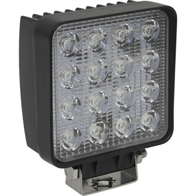 Waterproof Work Light & Mounting Bracket -48W SMD LED - 108mm Square ...